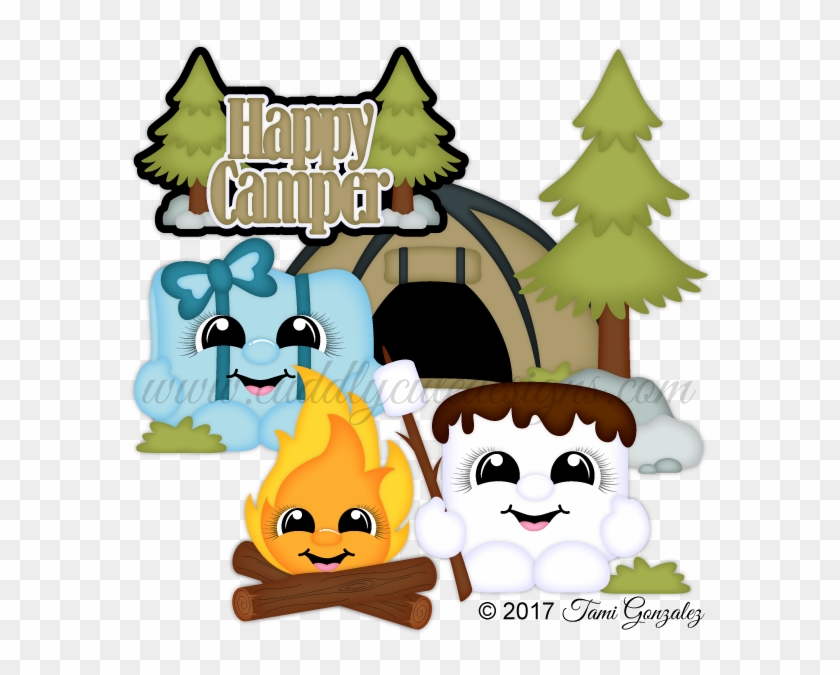 Camping Cuties Camping With Kids, Cute Designs, Clip - Cartoon - Png Download