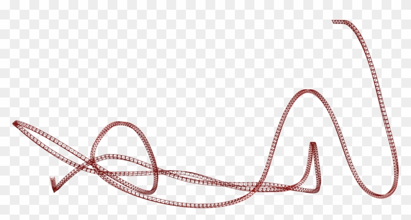 Railroad Tracks Clipart Roller Coaster Track - Roller Coaster Track Art - Png Download #2864548
