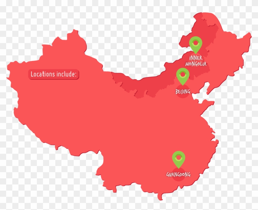 China, Teach In China, China Premier Tefl Internship, - China Flag And Map Clipart #2864778