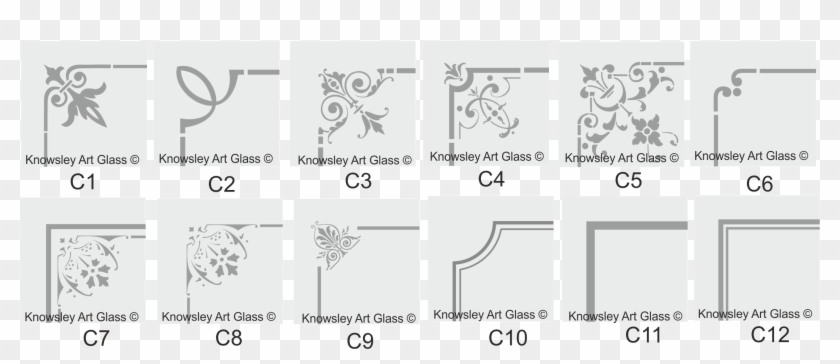 Etched Glass We Explain Our Etched Glass Designs And - Etched Glass Border Designs Clipart #2864852