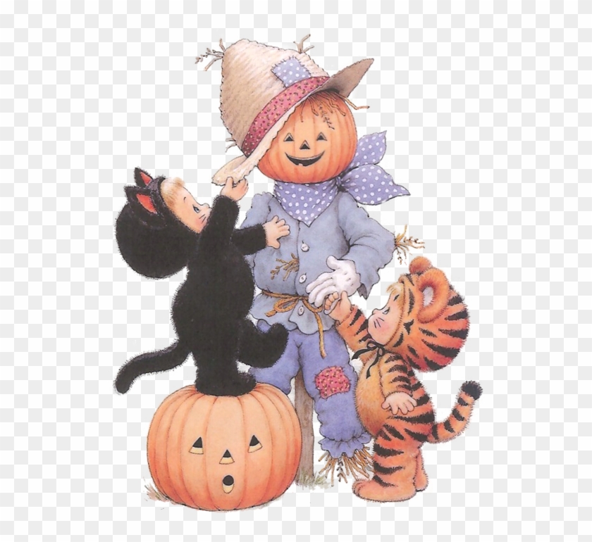 Scarecrow Clipart Vintage , Png Download - Cute Halloween Transparent Png #2865088