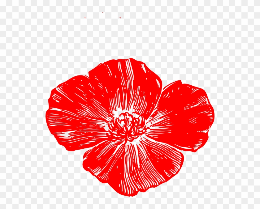 Red Poppy Svg Clip Arts 546 X 596 Px - Poppy Clipart Red - Png Download #2865847