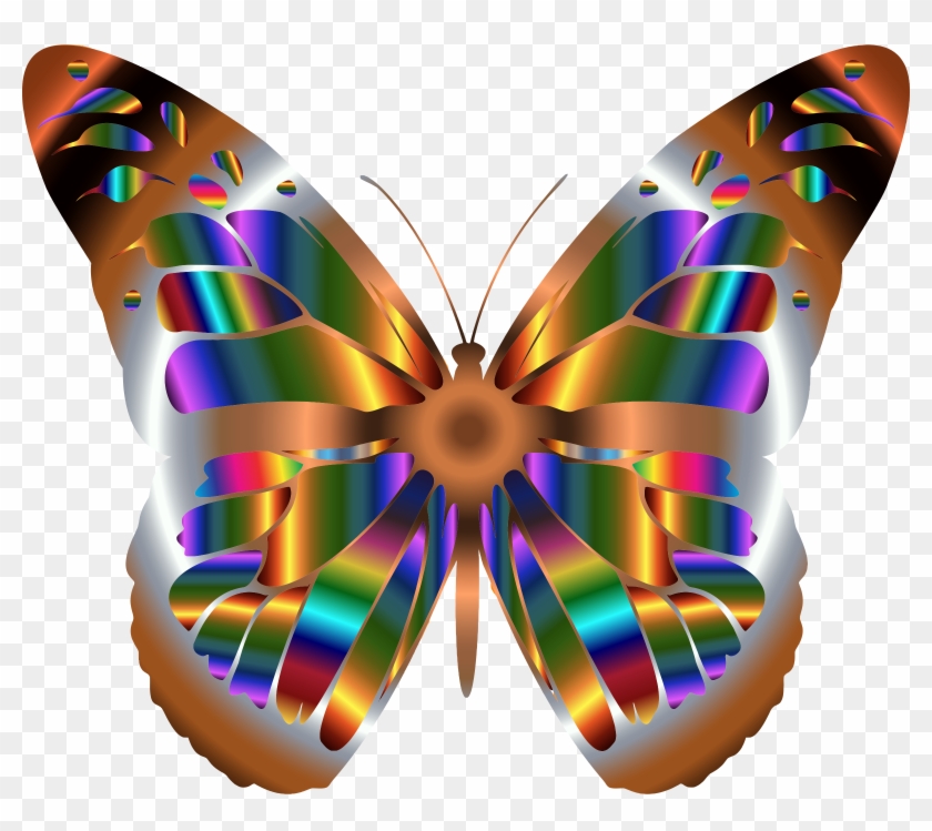This Free Icons Png Design Of Iridescent Monarch Butterfly - Real Rainbow Monarch Butterfly Clipart
