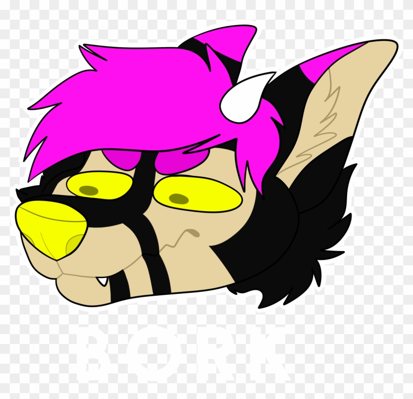 Bork Derp Rainy - Cartoon Clipart