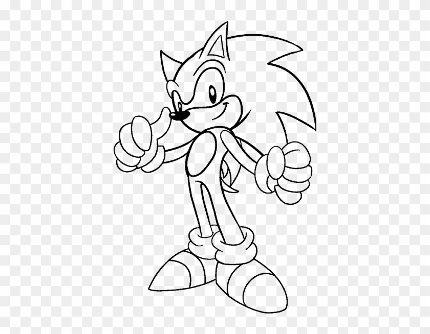 Sonic Clipart Black And White 🍓sonic Running Coloring Pages Ninfieldce