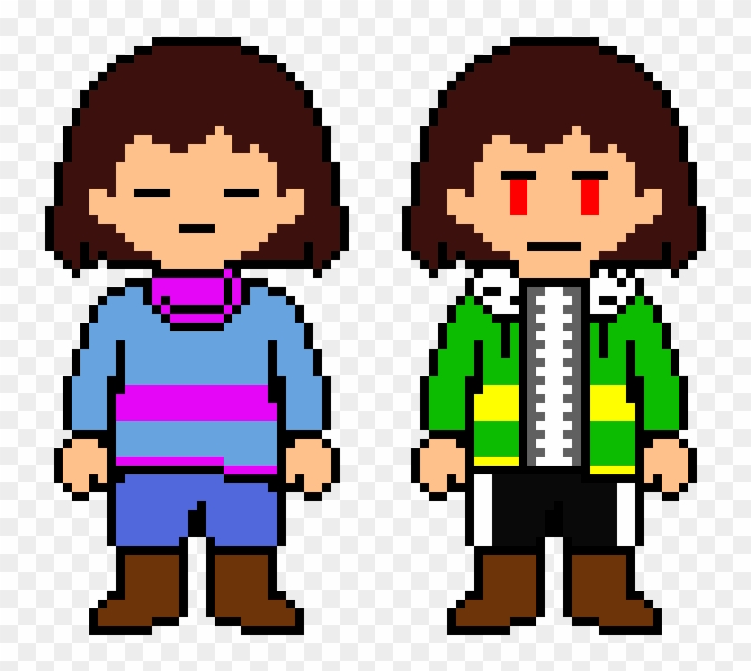 Frisk Sprite - Storyshift Chara Pixel Art Clipart