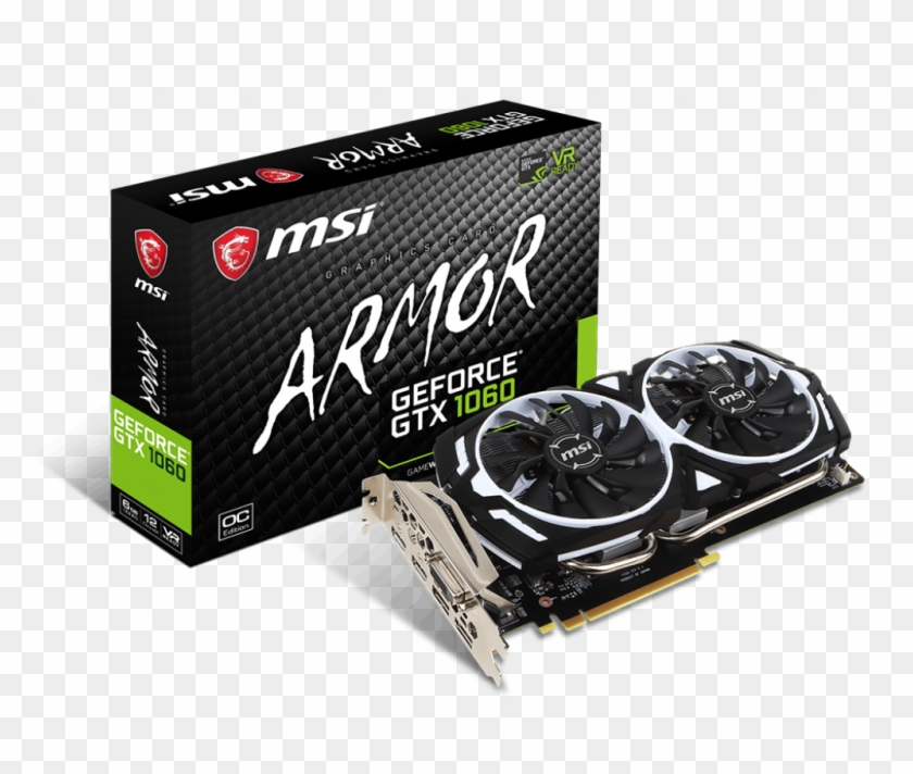 Geforce® Gtx 1060 Graphics Cards Geforce Gtx 1060 Armor - Msi Geforce Gtx 1060 6gb Ddr5 Armor 6g Oc V1 Clipart