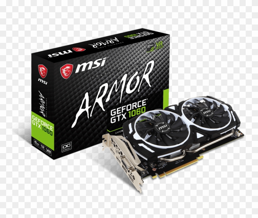 Geforce® Gtx 1060 Graphics Cards Geforce Gtx 1060 Armor - Msi Geforce Gtx 1060 6gb Ddr5 Armor 6g Oc V1 Clipart #2866906