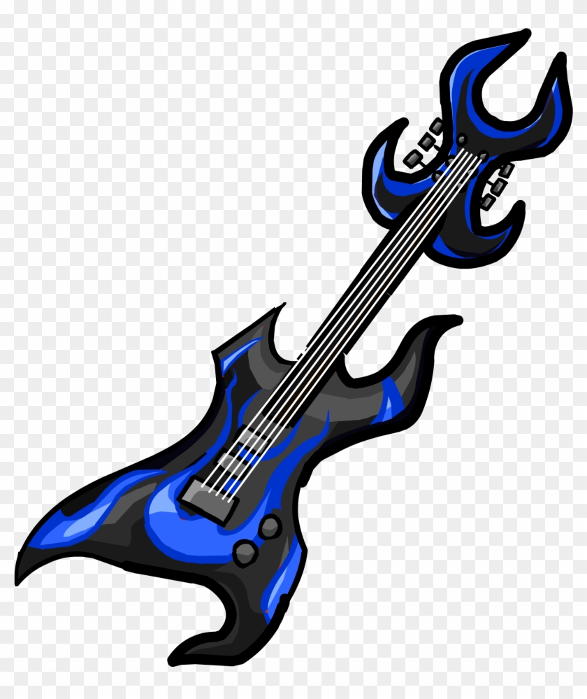 Blue Hard Rock Guitar Icon - Rocking Pic Of Guitar Clipart