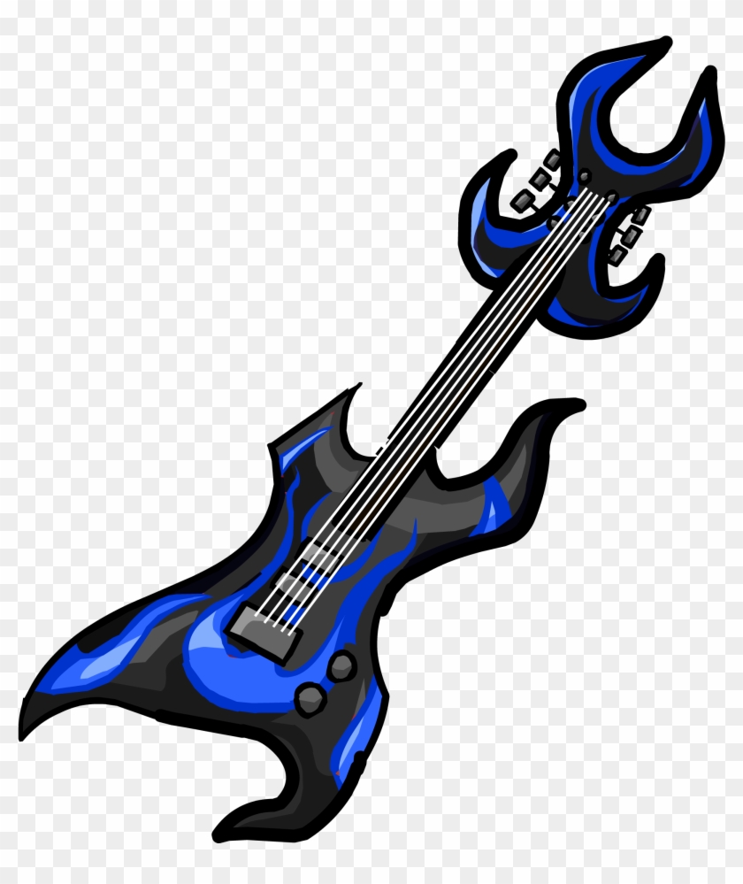 Blue Hard Rock Guitar Icon - Rocking Pic Of Guitar Clipart #2867217