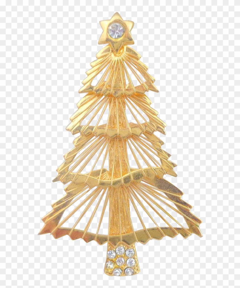 2015 Christmas Tree Transparent Background - Gold Christmas Tree No Background Clipart #2869321