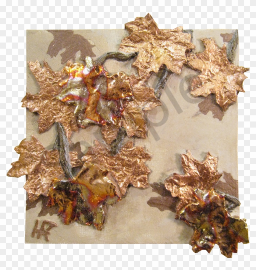 Be Leaf Bas Relief In Metallic Plaster And Copper Gilded - Maple Leaf Clipart