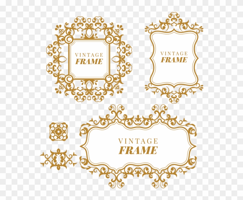 Vector Modern Swirl Frame And Elegant Ornament Eps - Label Clipart