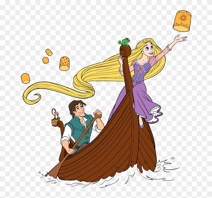 Tangled Clip Lantern Festival - Rapunzel And Flynn Clipart - Png Download