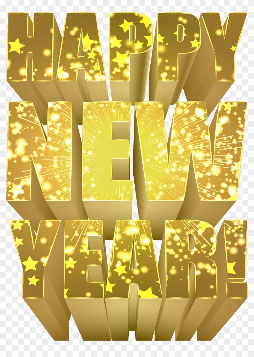 Happy New Year Gold Png Clip Art Image - Happy New Year Gold Png Transparent Png #2871191