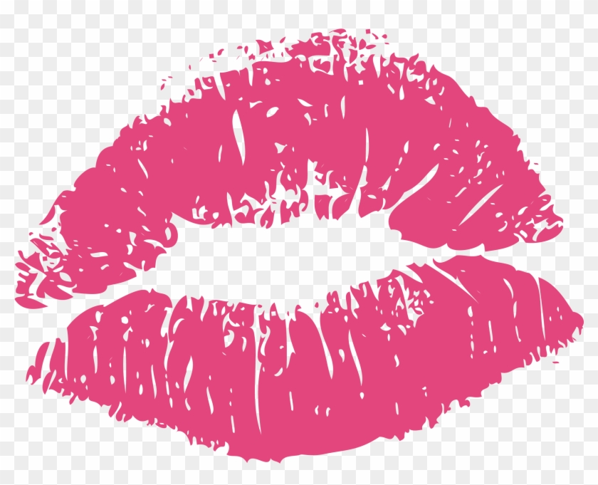 Pink Lip Web Flair Graphic - Transparent Pink Lips Icon Clipart