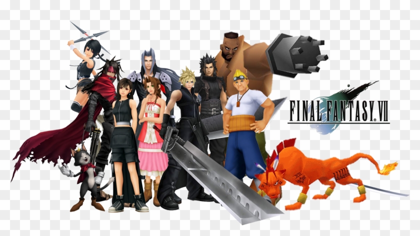 Final Fantasy Vii Comes To Xbox One And Nintendo Switch - Final Fantasy Vii Characters Art Clipart #2872421
