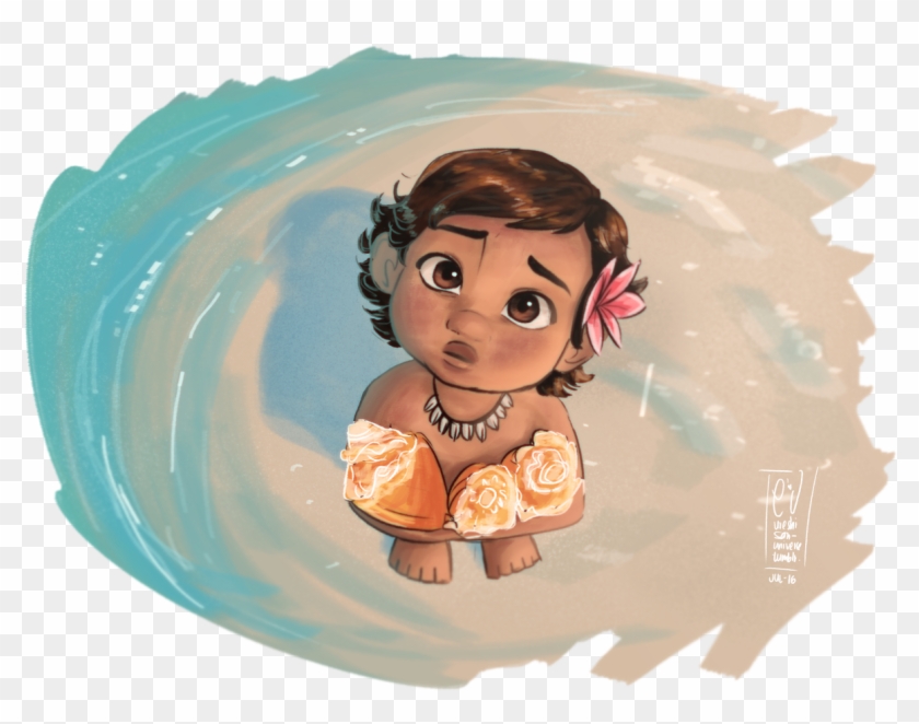 Ureshisan Universe🎃 On Twitter - Baby Moana Transparent Background Clipart