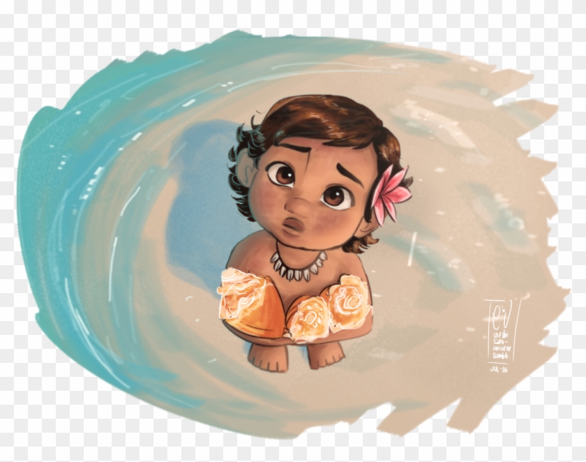 Ureshisan Universe🎃 On Twitter - Baby Moana Transparent Background Clipart #2872757