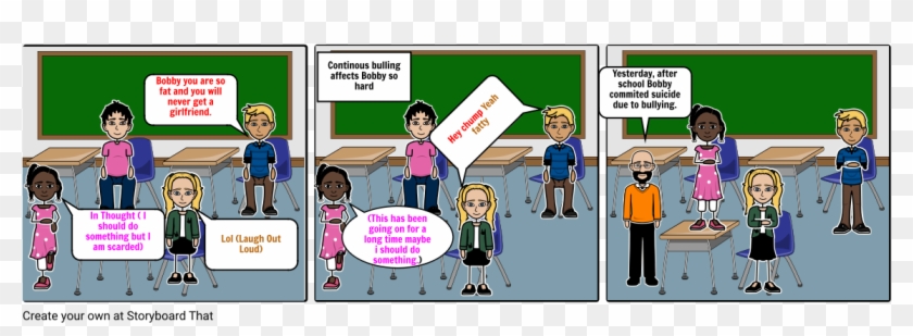 Bulling Is Wrong - Cartoon Clipart