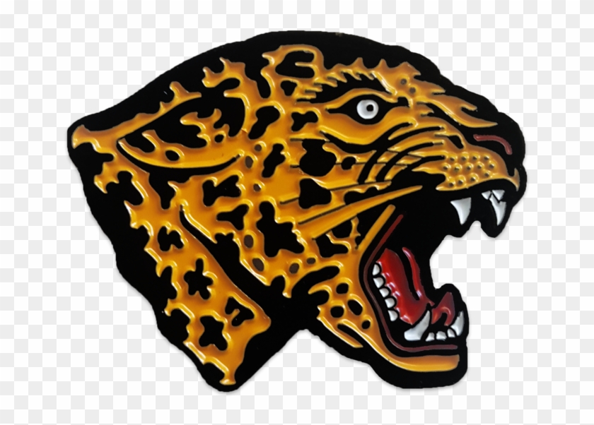 Tony Blue Arms Leopard Black Lapel Pin V=1478754406 - Jaguar Clipart