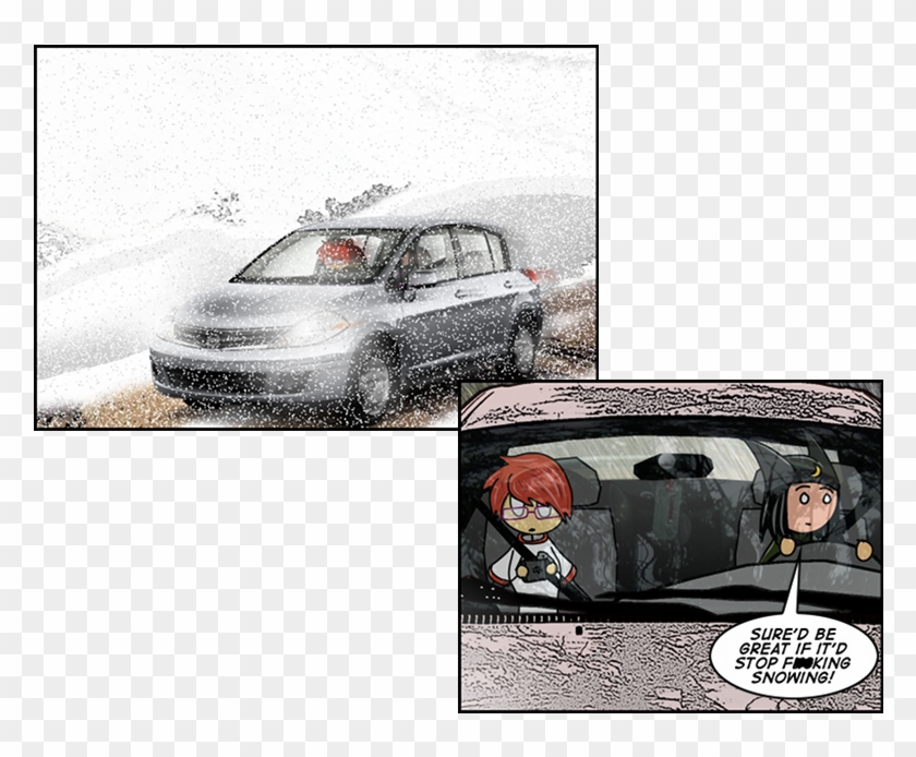 Snow - Fiat 500 Clipart