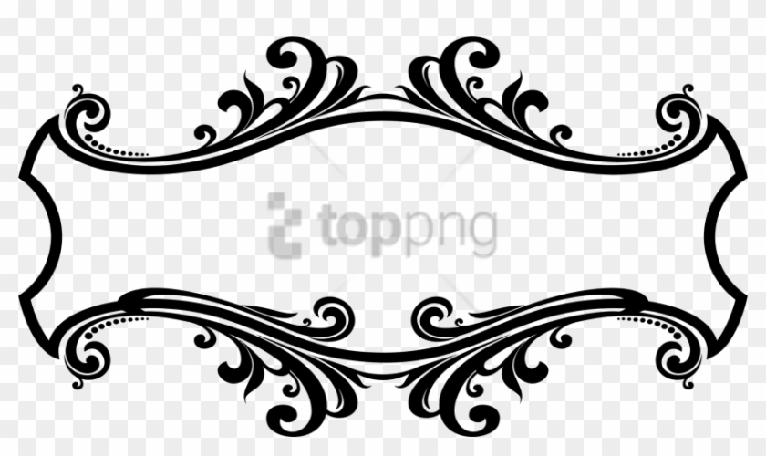 Free Png Download Decorative Png Png Images Background - Border Design Png Black And White Clipart #2875109