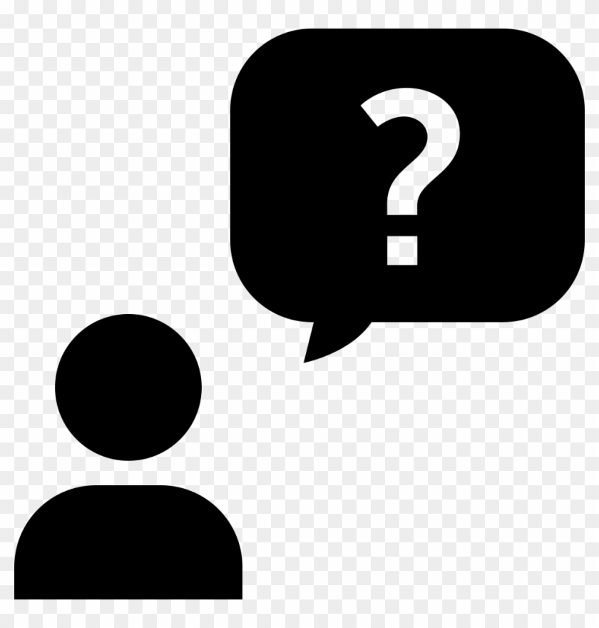 Man With A Question In Speech Bubble Comments - Person Asking Question Icon Clipart