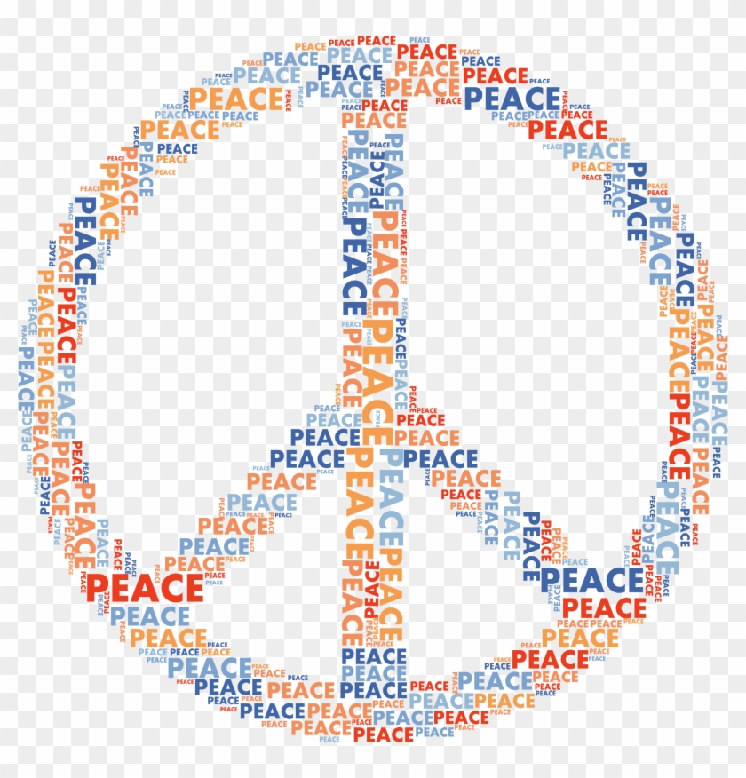 No Png Word - Peace Sign No Background Clipart #2875273