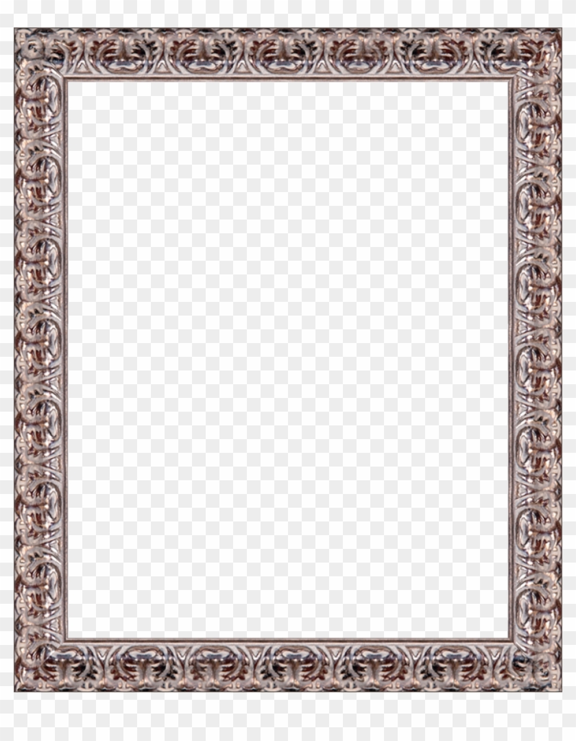 Silver Oak Leaf Frame - Picture Frame Clipart