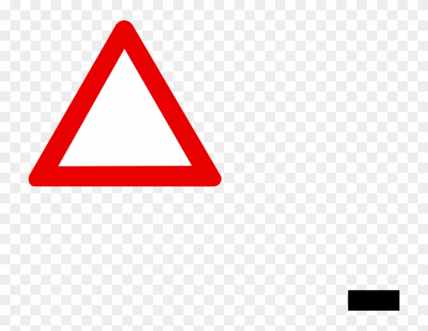 Warning Sign Clipart - Blank Warning Road Sign - Png Download