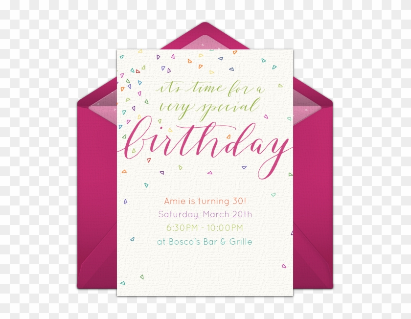 This Confetti-inspired Free Party Invitation Design - Party Clipart #2876695