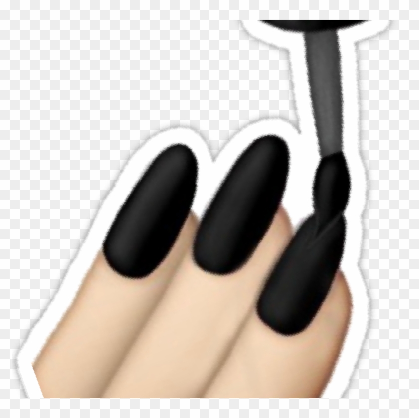 Black Nails Emoji Stickers By Lazyville - Black Nails Emoji Png Clipart