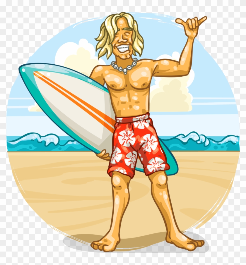 Picture Free Stock Item Detail Itembrowser Surfs Up - Surfer Dude Cartoon Clipart