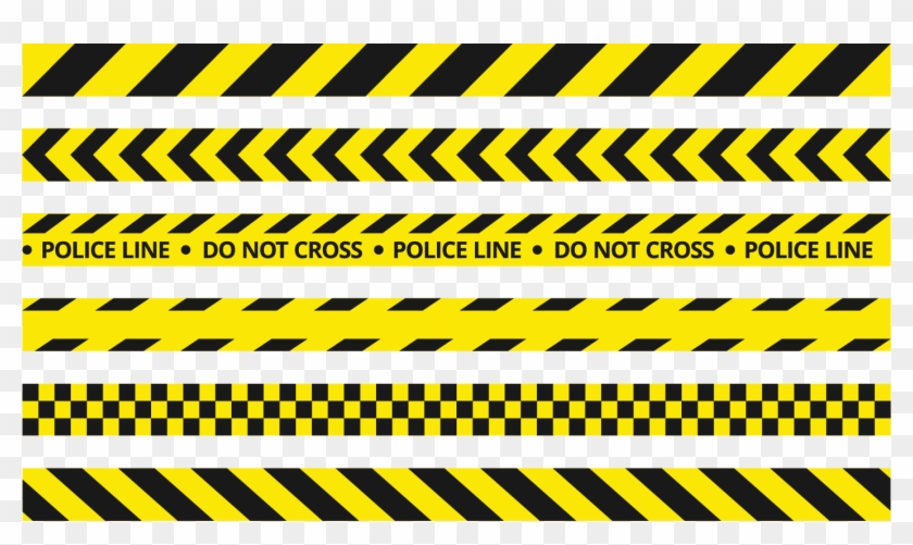 Control Do Police Cross Yellow Device Vector Clipart - Police Line Do Not Cross Tape Png Transparent Png #2877189