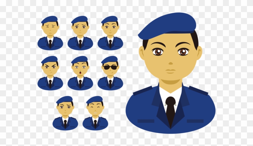 Brigadier Emotions Expression Vector - Emotion Clipart #2877273