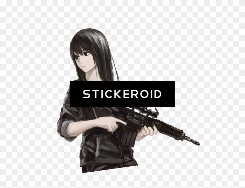 Anime Gun Png - Transparent Png Anime Girl Png Clipart #2877409