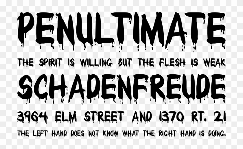 Bloody Font Phrases - Bloody Font Clipart