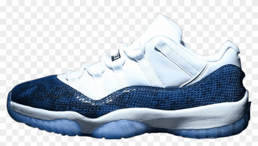 Nike Air Jordan 11 Retro Low Le 19 April - Jordan Blue Snakeskin 11 Clipart #2877695
