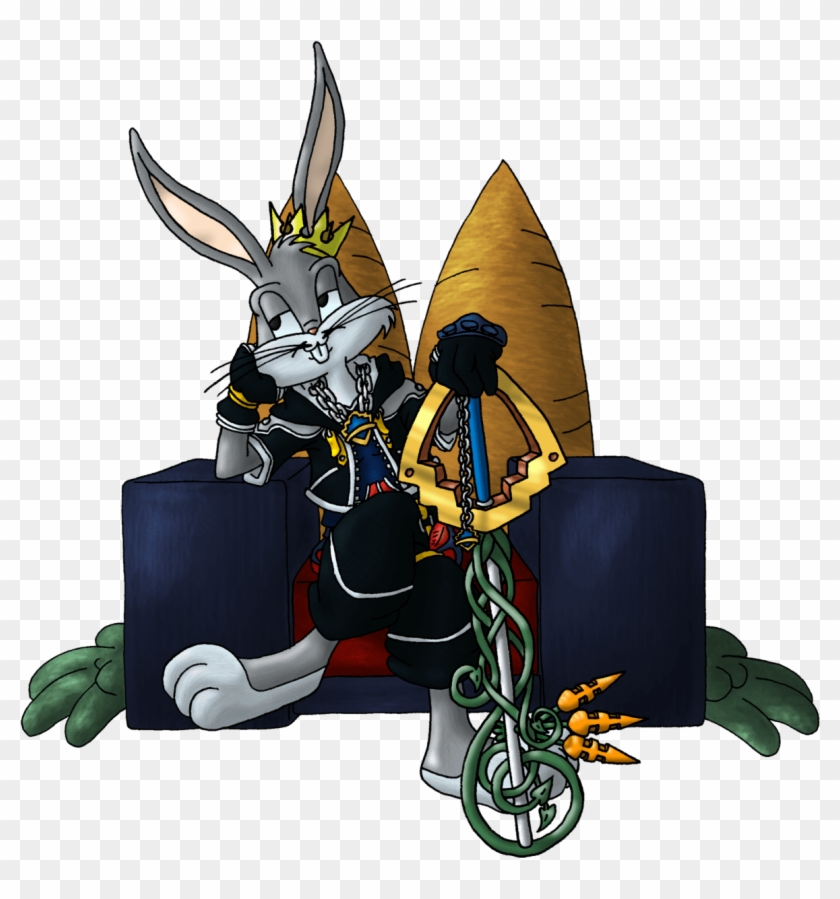 Bugs Bunny Hare To The Throne - Bugs Bunny With Keyblade Clipart #2877737