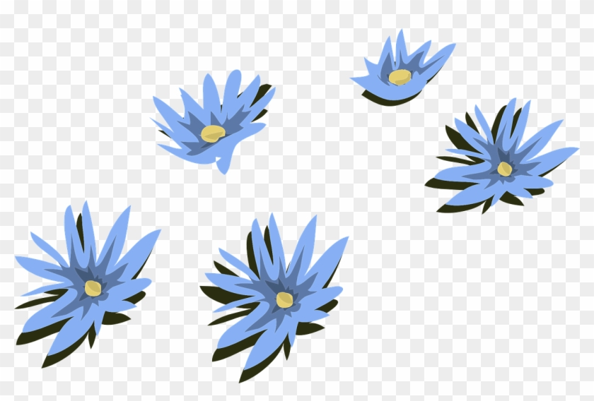 Water Lily Lilies Blue Flowers Png Image - Blue Lily Flower Transparent Clipart #2878484