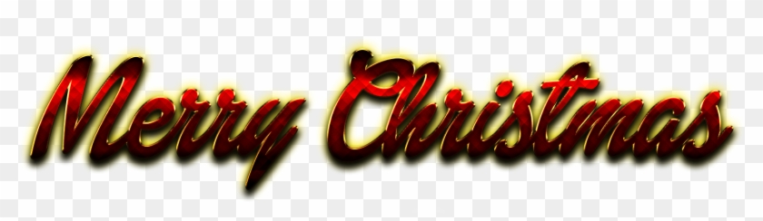 Merry Christmas Word Art Transparent Background - Calligraphy Clipart #2878557