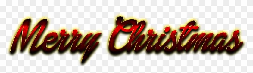Merry Christmas Word Art Transparent Background - Calligraphy Clipart #2878557