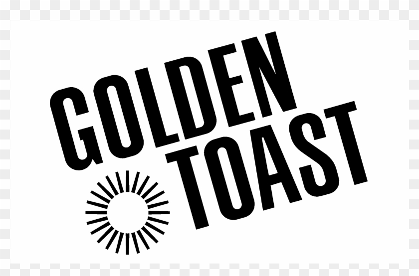Golden Toast Logo Black And White - Graphic Design Clipart