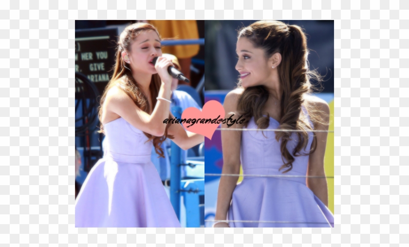 Ariana Grande Lavender Short Fit And Flare Party Red - Girl Clipart #2880605