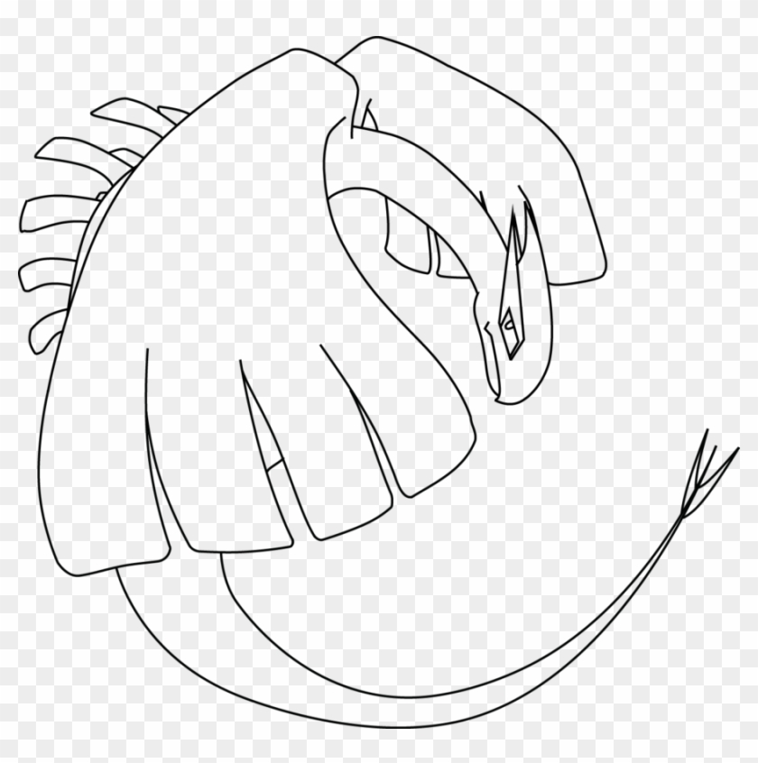 Lineart By W - Lugia Drawings Clipart