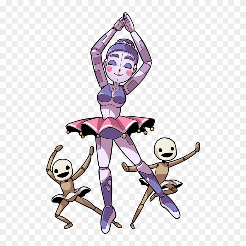 Chibi Ballora And Minireenas Cute Stuff Fnaf Png Ballora - Fnaf Sister Location Chibi Clipart