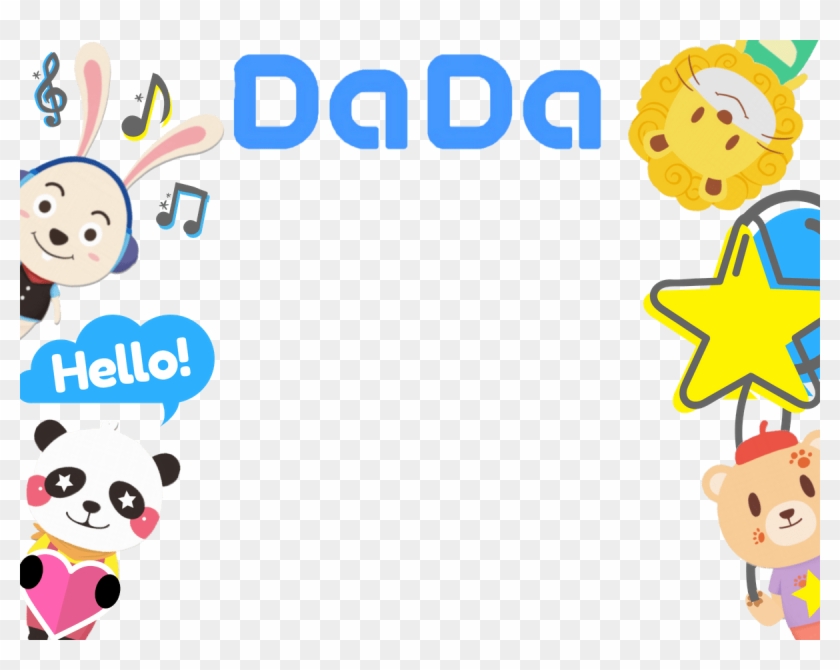 Dada Characters Trial Class Manycam Border - Dadaabc Border Clipart