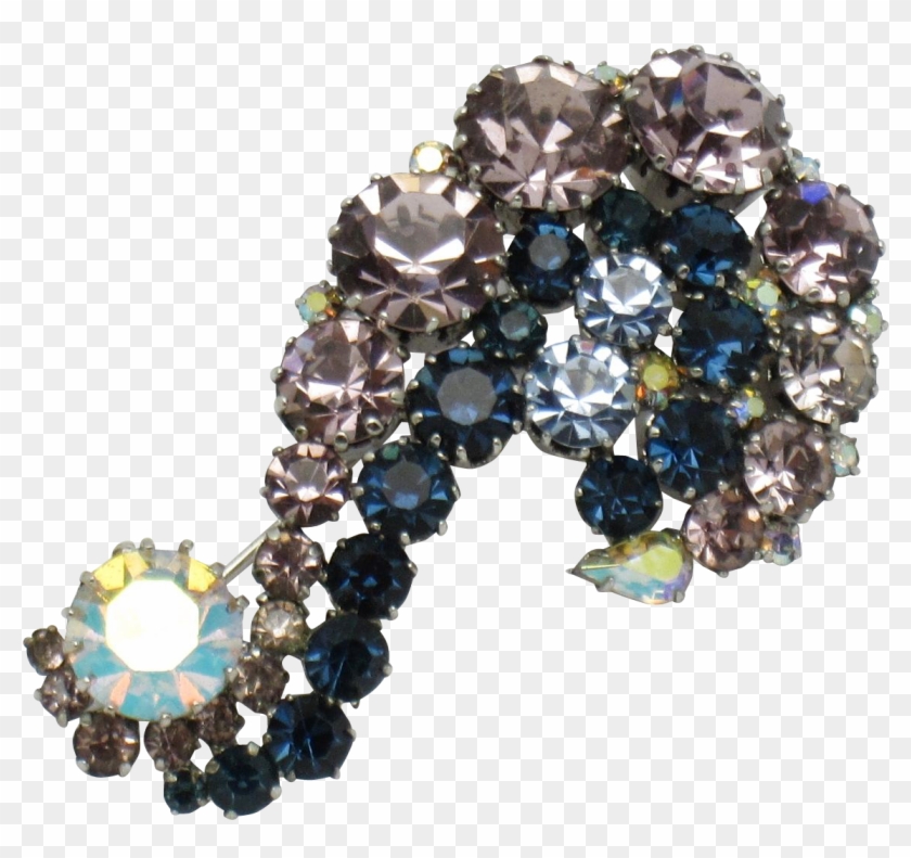 Made In Austria Rhinestone Question Mark Brooch - Crystal Clipart #2881277