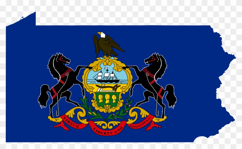 Pennsylvania Handyma - - Pennsylvania Flag Map Clipart #2882403